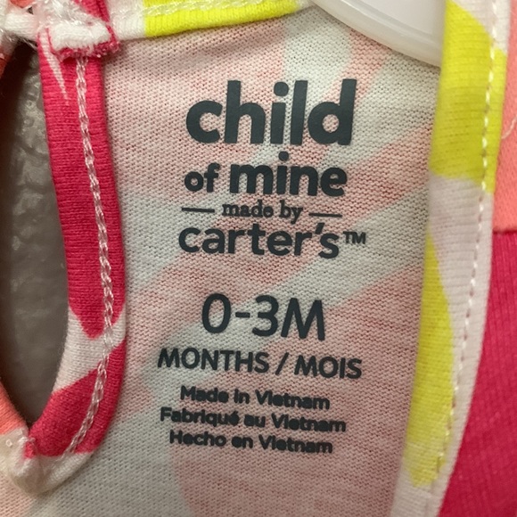 Carter’s baby girl spring summer floral Romper 0-3 months NWT - Picture 5 of 8